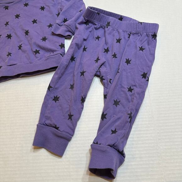 Tea Collection Purple star outfit sz 12-18 m Two piece outfit matching set - Picture 7 of 8